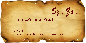Szentpétery Zsolt névjegykártya